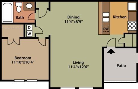 Floorplan Veridian Place,4849 Haverwood Lane, TX, 75289 has Floorplan
